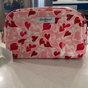 Cath Kidston Pink and Red Heart Women's Bag